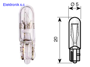 OSRAM Żarówka 24V 1,2W 2741 W2x4.6 żaróweczka