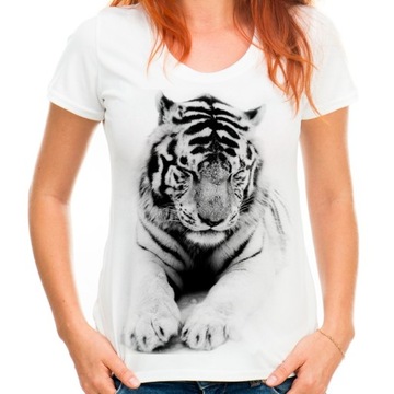 Koszulka z kotem tygrysem bluzka t-shirt HQ -XXL
