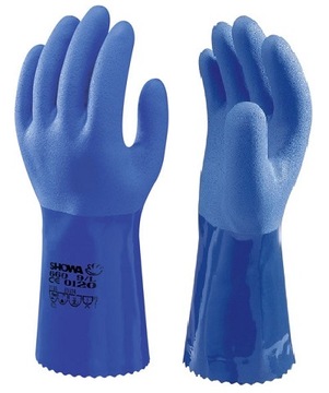 RĘKAWICE OLEJOODPORNE CHEMICZNE DŁUGIE POWLEKANE PVC SHOWA 660 r.9-L