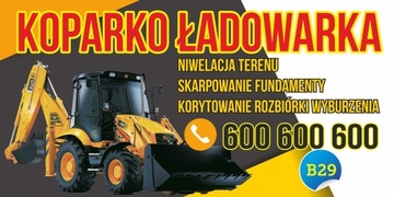 Reklama Baner - Koparko Ładowarka Usługi 2,5x1,25m