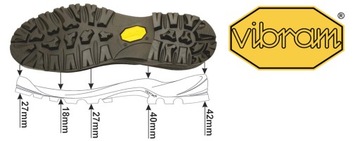 BUTY TREKINGOWE HANZEL SKÓRA NUBUK MEMBRANA r. 42