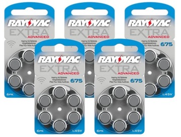 30x BATERIA słuchowa RAYOVAC 675 PR44 1.45V