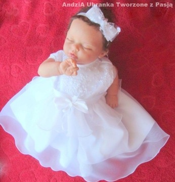 СКАЗОЧНОЕ платье, повязка на голову, КРЕСТИТЕЛЬНАЯ ОДЕЖДА 92 / 98