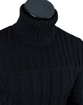 Gruby GOLF Sweter MA22 Czarny__L_PRODUKT_PL