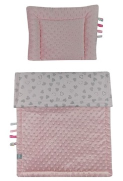 OLKA Pościel, komplet do wózka MINKY 75x100 róż