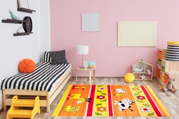 DYWAN FUN KIDS 140x190 DZIECI Pies Krówka Kurka 8o