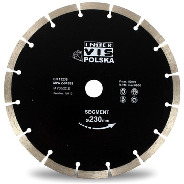 TARCZA DO BETONU DIAMENTOWA INTER-VIS 230 mm