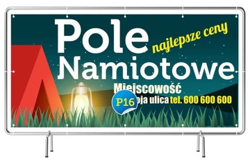 Gotowe Wzory REKLAMA- Pole namiotowe Szyld