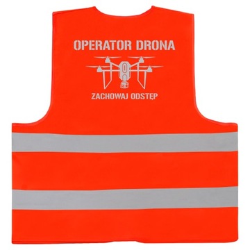 BEZPIECZNA KAMIZELKA ODBLASKOWA OPERATOR DRONA XL