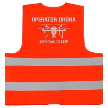 WIDOCZNA KAMIZELKA ODBLASKOWA NADRUK OPERATOR UAVO