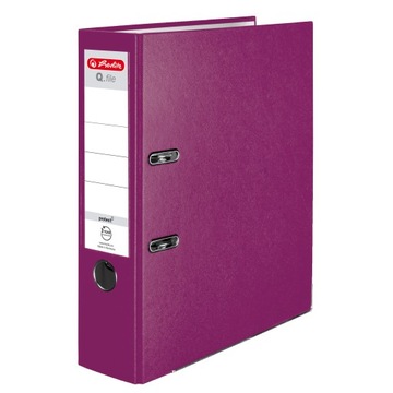 SEGREGATOR HERLITZ Q.FILE A4 8CM SZEROKI JAGODOWY