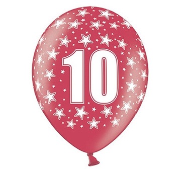 BALONY balon cyfra 10 DZIESIĘĆ Urodziny Party