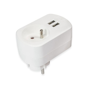 Adapter sieciowy z ładowarką 2x USB gniazdo