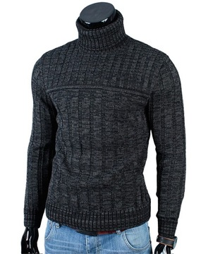 Gruby GOLF Sweter MA22 Grafit__XL_PRODUKT_PL