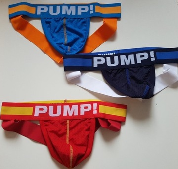 ТРУСИКИ PUMP JOCKSTRAP XL ТЕМНО-СИНИЕ С СЕТКОЙ