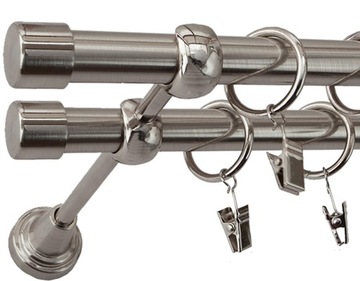 KARNISZ 240 cm PODWÓJNY CLASSIC ciche kółka