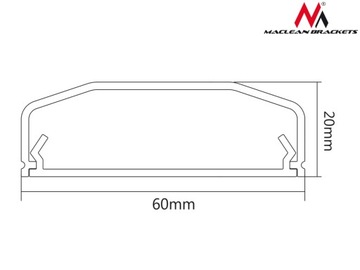 МАСКИВНАЯ ПОЛОСКА ДЛЯ КАБЕЛЕЙ MC-695 БЕЛЫЙ ОРГАНАЙЗЕР MACLEAN MC-695 75x6x2 см