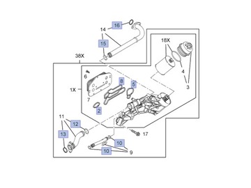 ПРОКЛАДКА МАСЛЯНОГО ОХЛАДИТЕЛЯ OPEL ZAFIRA B 1.6 1.8