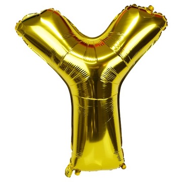 Balony Foliowe Literki Złota Foliowy 40cm Litera Y