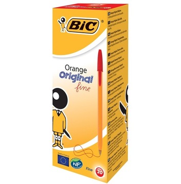 DŁUGOPIS BIC ORANGE FINE CZERWONY 20 sztuk