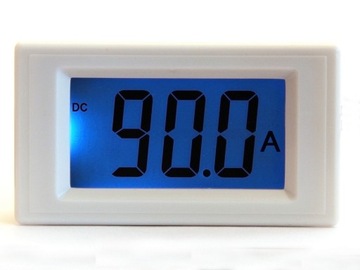 Amperomierz biały LCD 19mm blue +/-20A