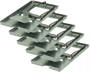 SILNA METALOWA KLASYCZNA PUŁAPKA ŁAPKA NA MYSZY SZCZURY SKUTECZNA (5 SZT)