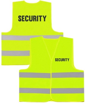 MOCNA KAMIZELKA ODBLASKOWA NADRUK SECURITY- 4XL