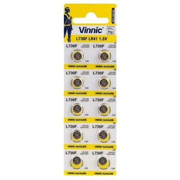 BATERIA BATERIE VINNIC AG3 L736 LR41 192 RW87 1SZT