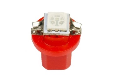 Żarówka samochodowa LED T5 R5 1 SMD 5050 czerwona