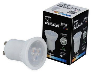 Żarówka LED GU11 3W CERAMIC 38' 255lm ciepła 2700K