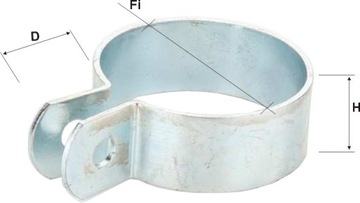 Зажим Fi 48, оцинкованный, стартовая, конечная сетка, стойка