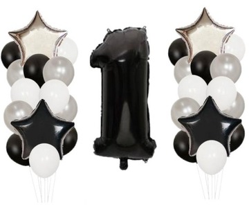 ZESTAW BALONY ROCZEK GWIAZDKI CYFRA BALON 1 100CMB