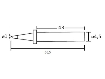 Жало для паяльника ZD-98 ZD-920B 1мм