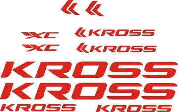 KROSS czerwone naklejki rower 5-2B RÓŻNE KOLORY