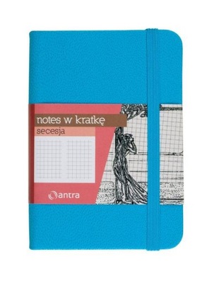 Notes w kratkę A7 Secesja turkusowy