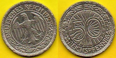 NIEMCY 50 Reichspfennig 1927 r. A