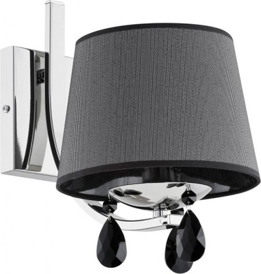 Lampa kinkiet abażur chrom TRIX 1-pł 21710 Alfa