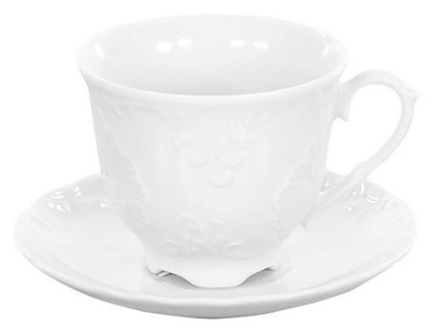 0001 SERWIS KAWOWY 6/12 ROCOCO ĆMIELÓW PORCELANA