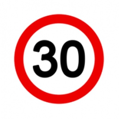 Znak B33 ograniczenie prędkości do 30 km/h fi 60cm