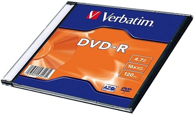 Verbatim DVD-R 4,7GB x16 AZO Slim 1 sztuka
