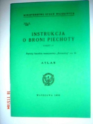 Instrukcja broni piechoty RKM wz.29 atlas rysunków