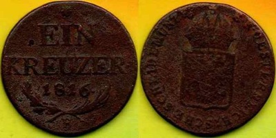 AUSTRIA 1 Kreuzer 1816 r. B