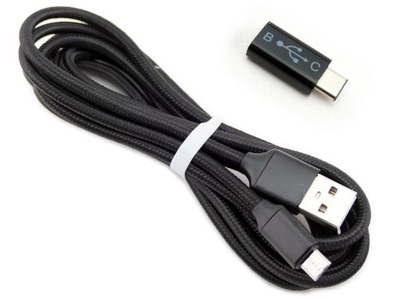 MOCNY Kabel 2.0 m USB 2.0 + c do Dell Venue 8 Pro
