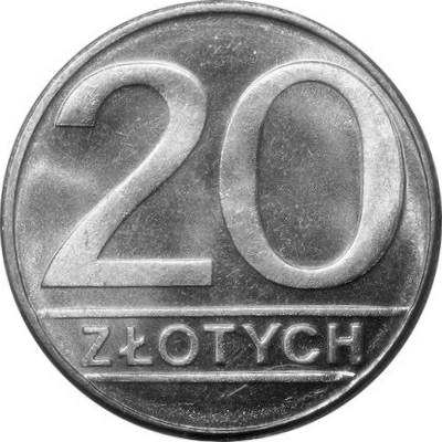 Moneta 20 zł złotych 1984 r mennicza stan 1-