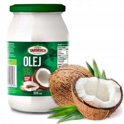 Olej Kokosowy BEZZAPACHOWY Rafinowany 900ml CZYSTY Targroch