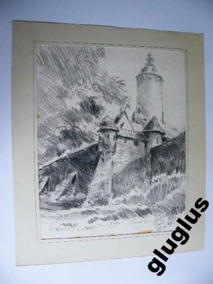 RYSUNEK ZAMEK CZOCHA 1985 R