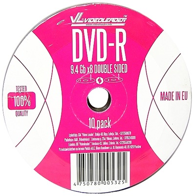 VideoLeader Dwustronna DVD-R 9,4GB x8 sp 10 szt