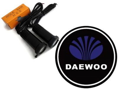 ŚWIATŁA LED POWITALNE LOGO DAEWOO LASER EFEKT 3D