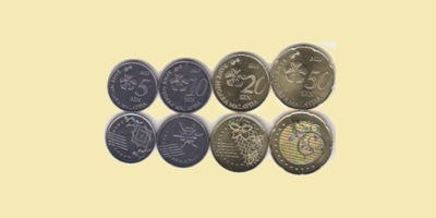 MALEZJA zestaw 4 monet