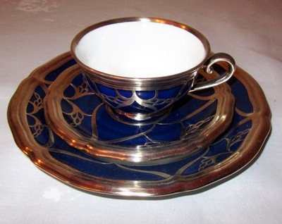 seltmann weiden Marie Luise zestaw silver overlay